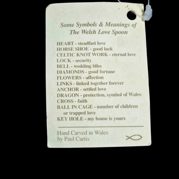 Welsh Love Spoon Hand Carved by Curtis Woodcraft, Pontypridd, South Wales - Picture 5 of 5